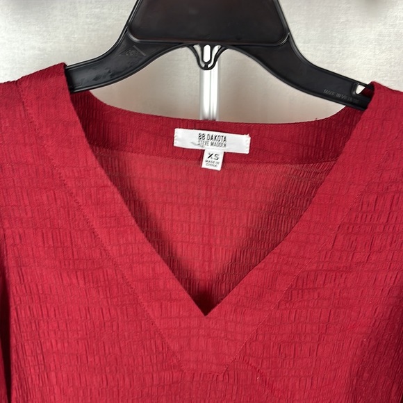 Steve Madden Ruston Long Sleeve Shift Red Minidress Size XS (0) NWT - Picture 12 of 14
